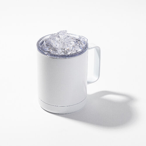 Hrnek na kávu 300 ml pro sublimaci - bílý, víčko s umělým ledem