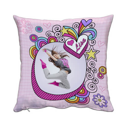 Dvoubarevný saténový povlak na polštář 38 x 38 cm pro sublimaci - růžový