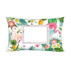 Dvoubarevný saténový povlak na polštář 70 x 40 cm pro sublimaci - Flamingo