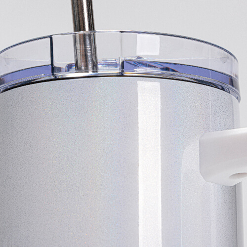 Nerezový hrnek 1200 ml s víčkem a brčkem - duhový bílý (pro sublimaci)