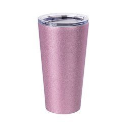 480ml termohrnek z nerezové oceli pro sublimaci - růžový třpytek