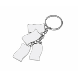 Čtyři vlajky kovový kroužek na klíče pro potisk Sublimační termotransferový tisk