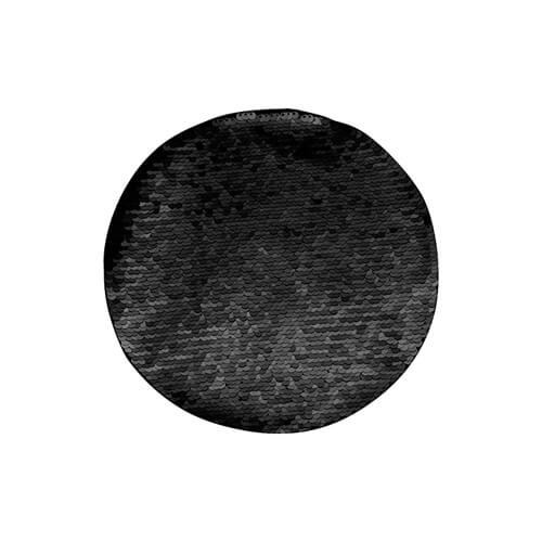 Dvoubarevné flitry pro sublimaci a textilní aplikace - černý kruh Ø 19