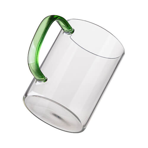 450 ml sklenice se světle zeleným uchem (sublimace)