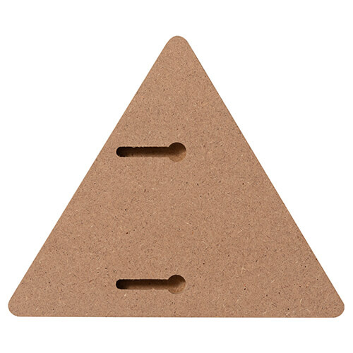 Trojúhelníkový fotorámeček z MDF pro sublimaci - 12,7 x 15,2 cm