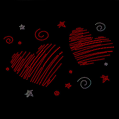 Zirkoniová deska pro termotransfer - dvě srdce