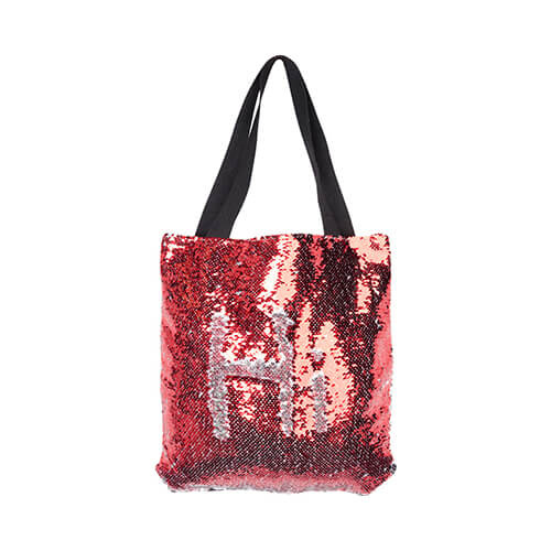 Taška s červenými flitry 35 x 38 cm pro sublimaci