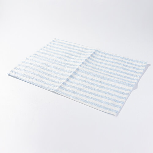 Lněná podložka na stůl 50 x 35,5 cm krémová s modrými pruhy pro sublimaci