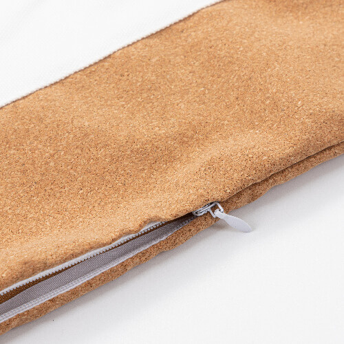 Lněný povlak na polštář se dvěma korkovými proužky pro sublimaci