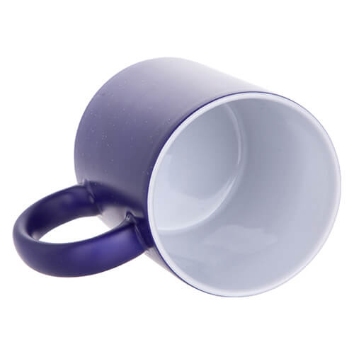 Kouzelný hrnek 330 ml modrý, matný se třpytkami pro sublimaci