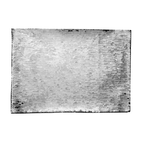 Dvoubarevné flitry pro sublimaci a textilní aplikace - stříbrný obdélník