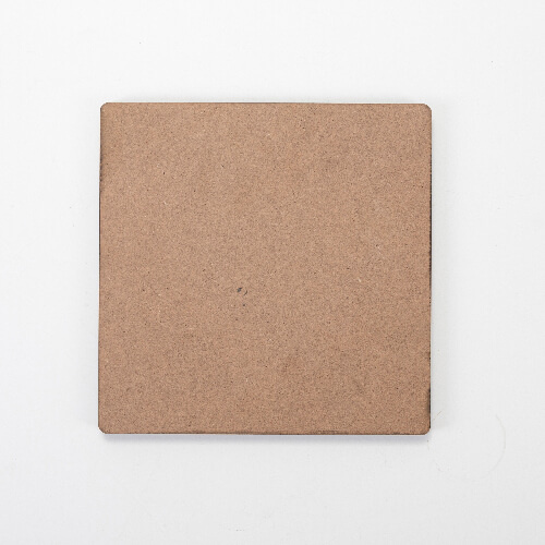 Dřevovláknitá deska pro sublimaci 20 x 20 x 0,6 cm - 2 ks - světle hnědá zadní strana