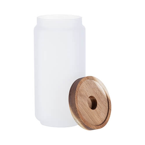 Skleněná nádoba 950 ml s dřevěným víkem pro sublimaci