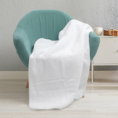 Minky deka se srdíčky pro sublimaci - bílá