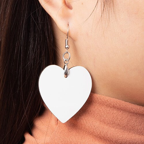 MDF náušnice pro sublimaci - srdce