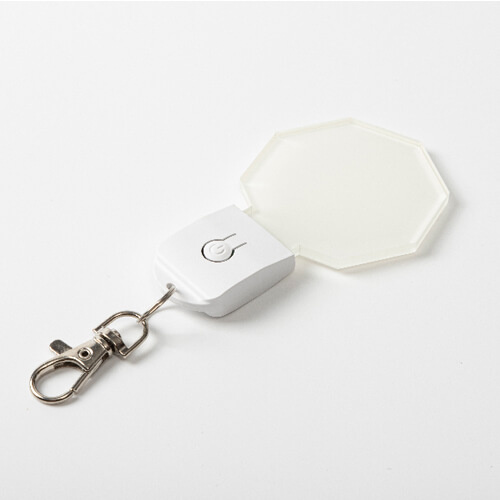Svítící akrylový kroužek na klíče pro sublimaci - šestiúhelník