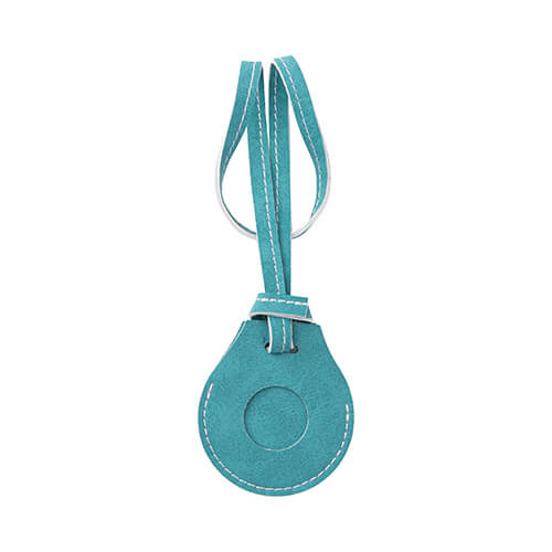 Kožená visačka na popruh zavazadla / pouzdro AirTag pro sublimaci - zelená