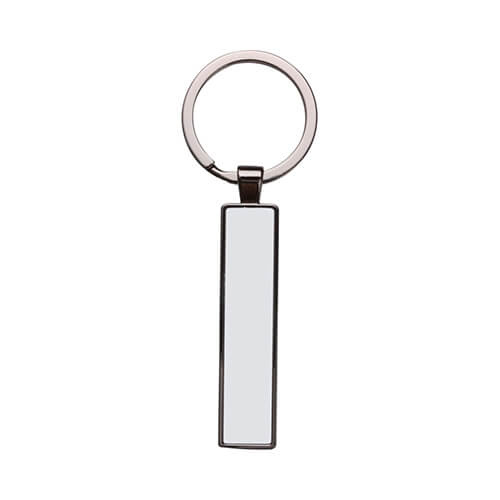Oboustranný přívěsek na klíče 1,3 x 6,3 cm pro sublimaci - černý