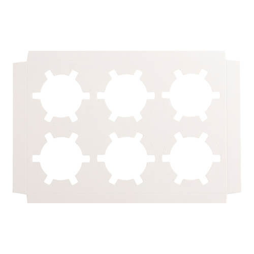 Ozdobná krabička s okénkem na 6 cetek pro sublimaci - 23,8 x 15,8 x 7,5 cm