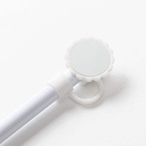 Silikonové víčko na brčko Ø 0,8 cm pro sublimaci - bílý květ