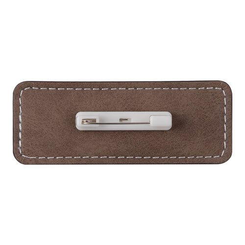 Kožený odznak 8,2 x 3,1 cm pro sublimaci - šedý