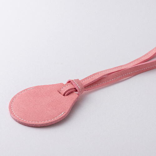 Kožená visačka na popruh zavazadla / pouzdro AirTag pro sublimaci - růžová