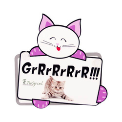 Plastová deska s přísavkami - kočka - pro sublimaci