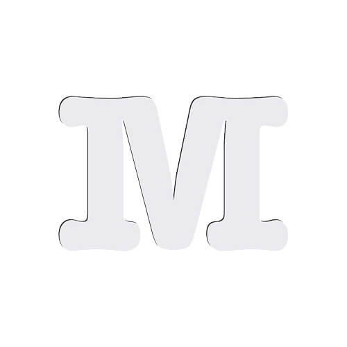 Dekorativní písmeno z MDF pro sublimaci 10 cm M