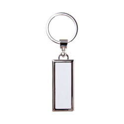Přívěsek na klíče - oboustranný rámeček 2,2 x 5,2 cm - obdélník pro sublimaci