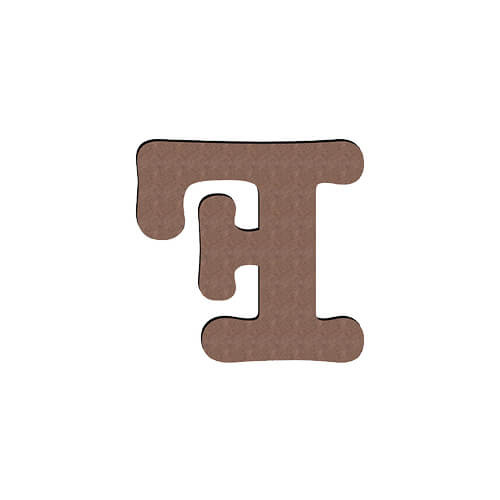 Dekorativní písmeno z MDF pro sublimaci 10 cm F