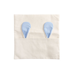 Lněný povlak na polštář 40 x 40 cm pro sublimaci - modré uši