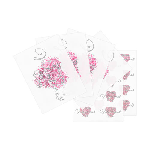 Sada zirkonových listů pro termotransfer - Srdce