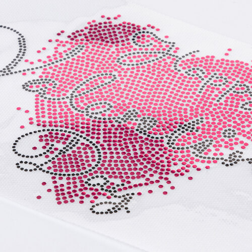 Velký zirkonový plech pro termotransfer - srdce