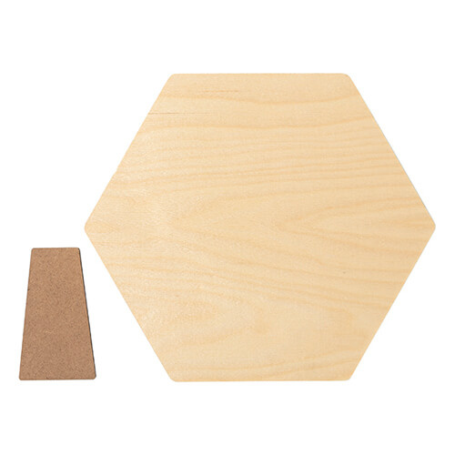 Šestihranný překližkový rámeček na fotografie pro sublimaci - 17,8 x 20,3 cm