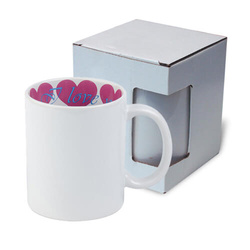 Hrnek 330 ml s vnitřním motivem I love You s krabičkou (sublimační termotransferový tisk)