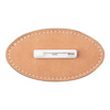 Kožený oválný odznak 8,2 x 4,4 cm pro sublimaci - hnědý