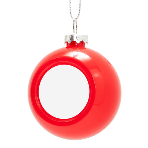Baňka na vánoční stromeček Ø 6 cm pro sublimaci – červená, lesklá