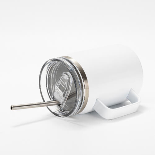 Hrnek na víno 900 ml s vodotěsným víčkem a brčkem pro sublimaci - bílý