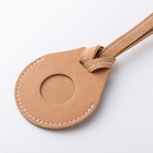 Kožená visačka na popruh zavazadla / pouzdro AirTag pro sublimaci - hnědá