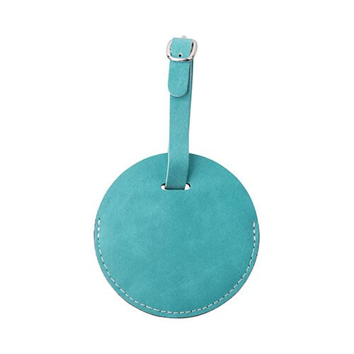 Kožená visačka na zavazadla pro sublimaci - zelený kruh