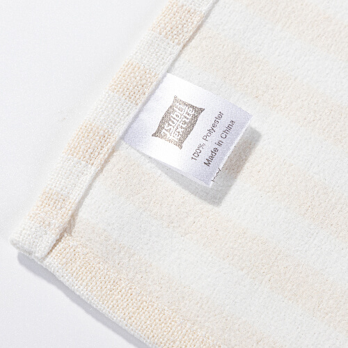 Lněná podložka na stůl 50 x 35,5 cm krémová se žlutými pruhy pro sublimaci