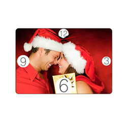 Horizontální nástěnné hodiny z MDF 28 x 19 cm Sublimační termotransferový tisk