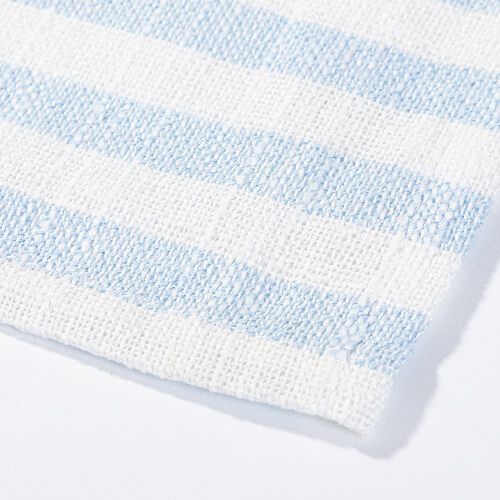 Lněná podložka na stůl 50 x 35,5 cm krémová s modrými pruhy pro sublimaci