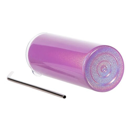 600 ml hrnek s brčkem pro sublimaci - duhově fialový