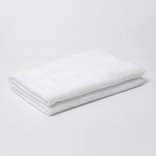 Minky deka se srdíčky pro sublimaci - bílá