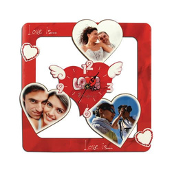 Nástěnné hodiny z MDF - Love - Sublimační termotransfer