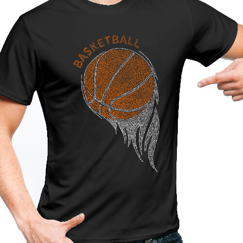 Velký zirkonový plech pro termotransfer - basketbal