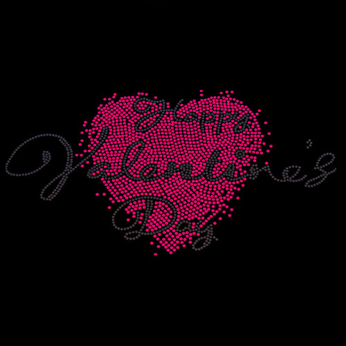 Velký zirkonový plech pro termotransfer - srdce