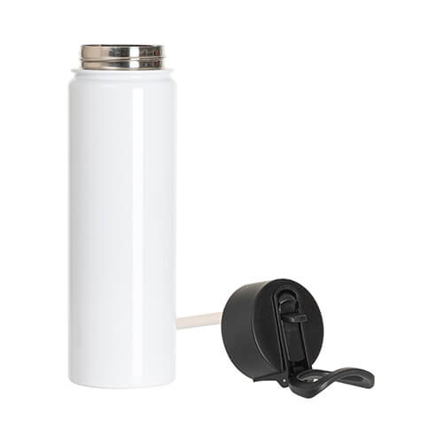 Bidon - nápojová láhev 900 ml se sklopným držadlem - bílá (pro sublimaci)