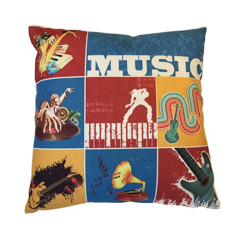 Plátěný povlak na polštář 38 x 38 cm pro sublimaci - Old Music